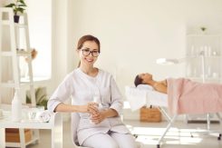 Portrait,Of,Smiling,Female,Dermatologist,,Skin,Therapist,,Beautician,And,Aesthetic